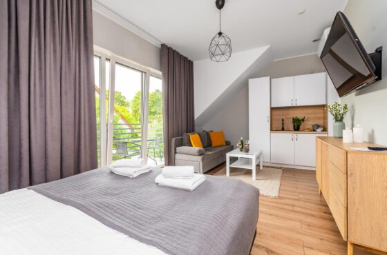 Komfortowe studio z balkonem