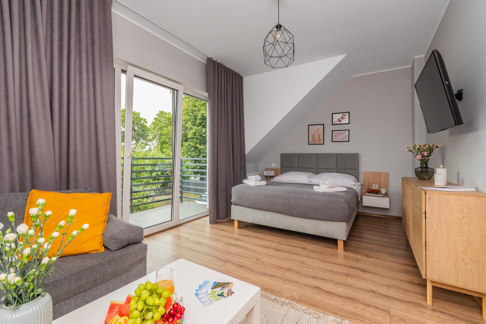 Komfortowe studio z balkonem